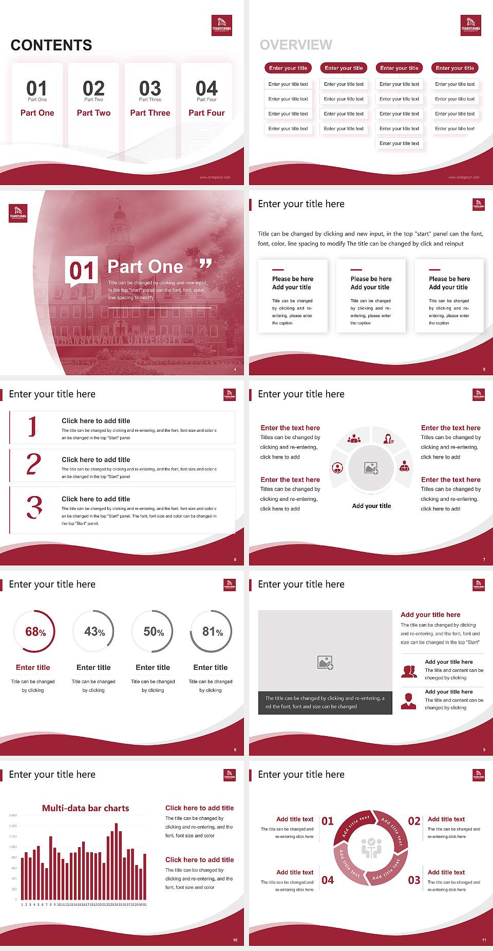 Transylvania University Lecture Sharing and Networking Event PPT Template4:3 ratio PPT effect preview image2
