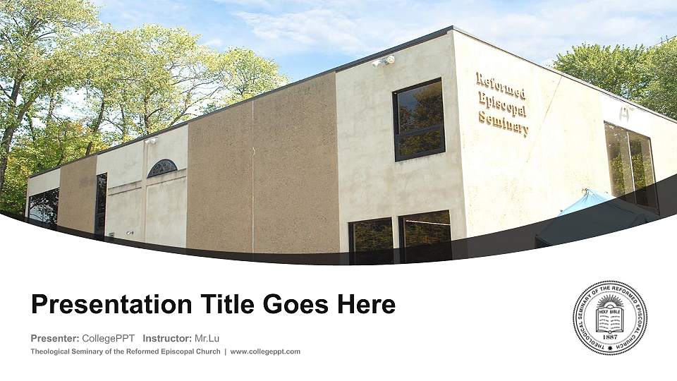 Theological Seminary of the Reformed Episcopal Church Course/Courseware Creation PPT Template16:9 ratio PPT effect preview image