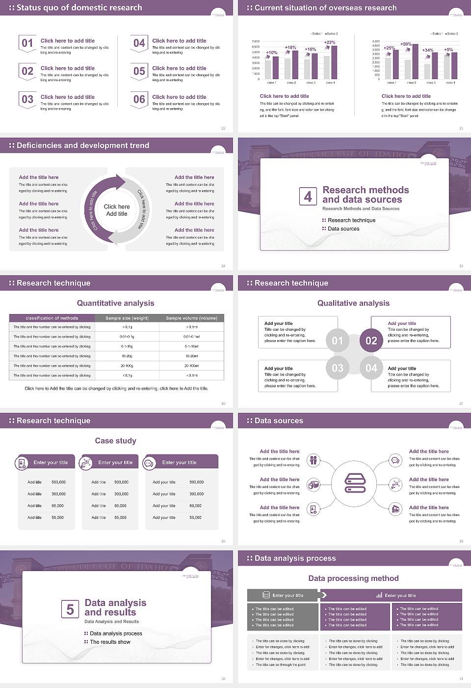 The College of Idaho Graduation Thesis Defense PPT Template16:9 ratio PPT effect preview image4