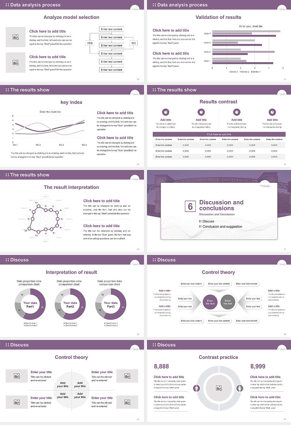 The College of Idaho Graduation Thesis Defense PPT Template16:9 ratio PPT effect preview image5