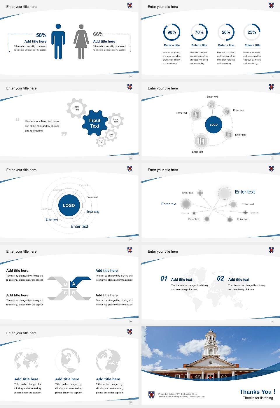 The Southern Baptist Theological Seminary Course/Courseware Creation PPT Template16:9 ratio PPT effect preview image4