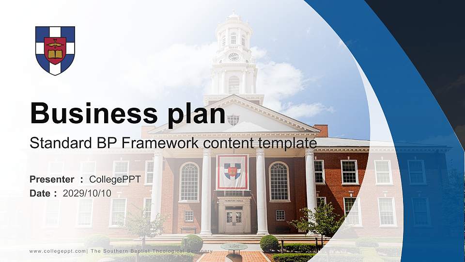 The Southern Baptist Theological Seminary Competition/Entrepreneurship Contest PPT Template16:9 ratio PPT effect preview image