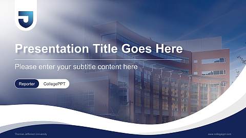 Thomas Jefferson University Lecture Sharing and Networking Event PPT Template