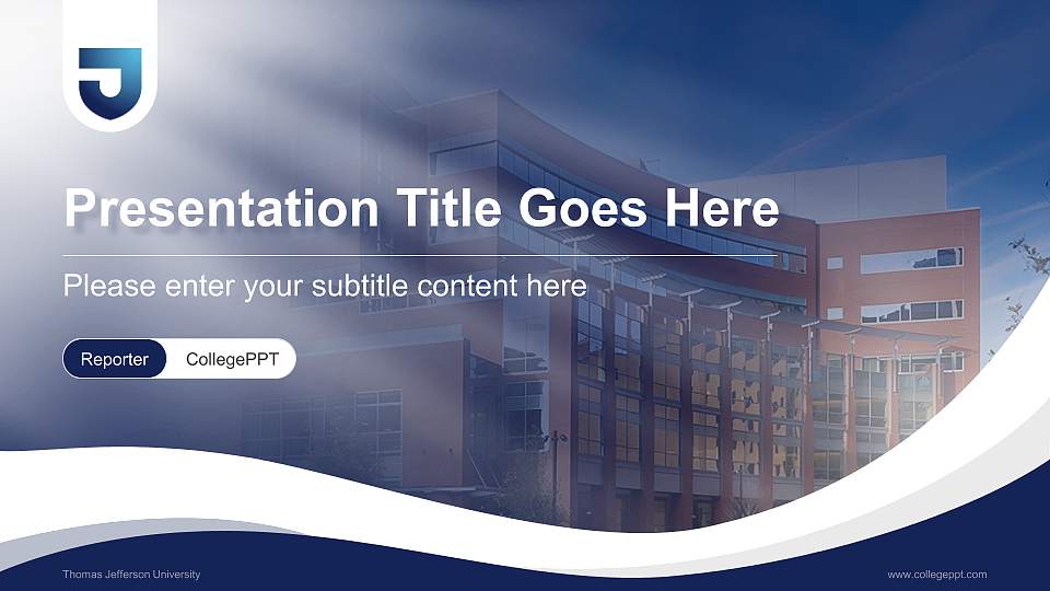 Thomas Jefferson University Lecture Sharing and Networking Event PPT Template16:9 ratio PPT effect preview image