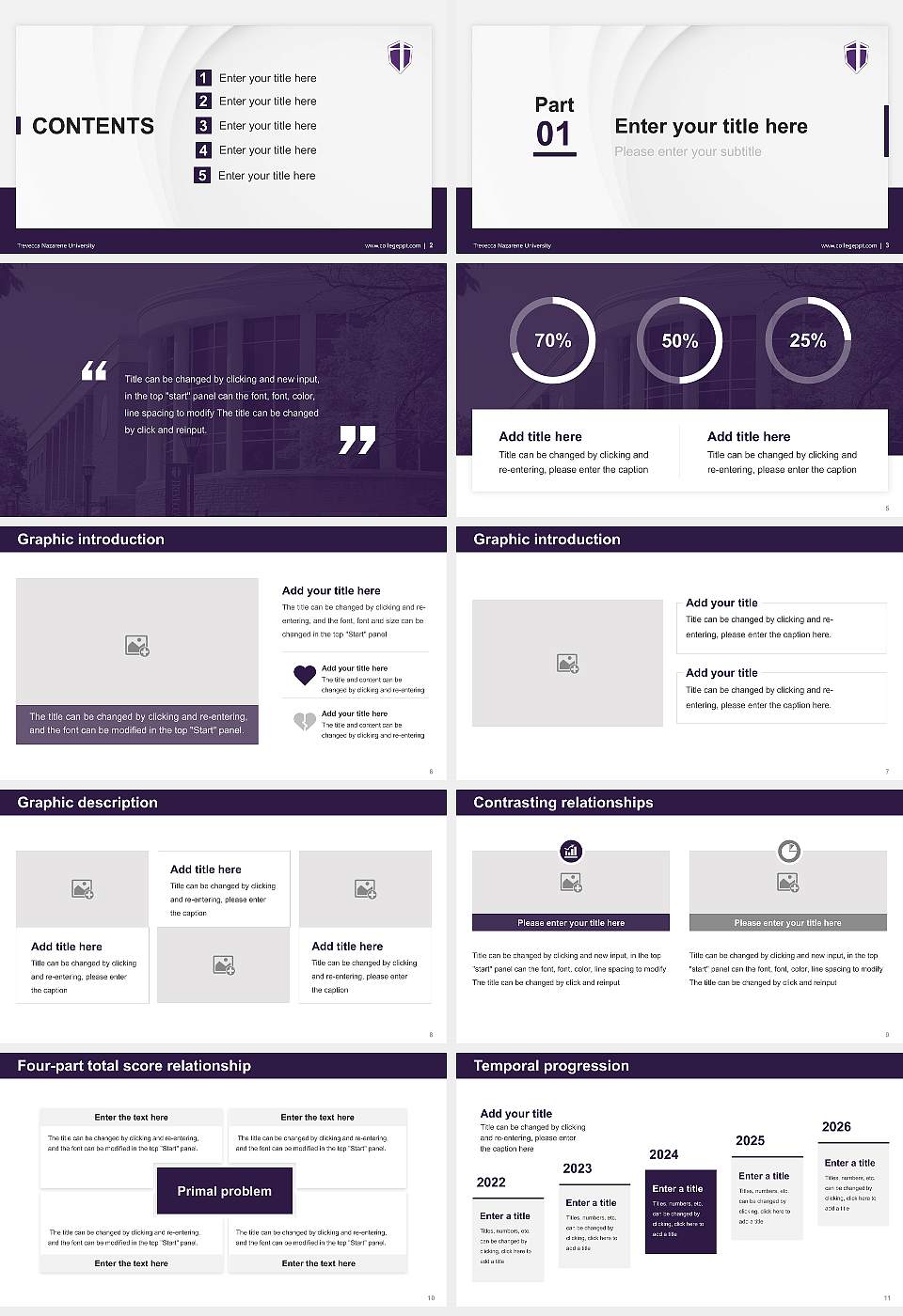 Trevecca Nazarene University Thesis Proposal/Graduation Defense PPT Template16:9 ratio PPT effect preview image2