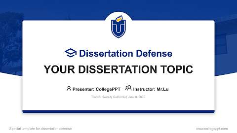 Touro University California Graduation Thesis Defense PPT Template