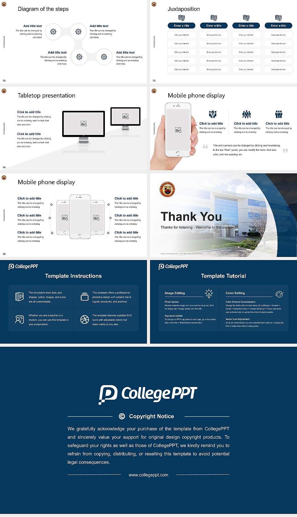 The University of America Competition/Entrepreneurship Contest PPT Template16:9 ratio PPT effect preview image9