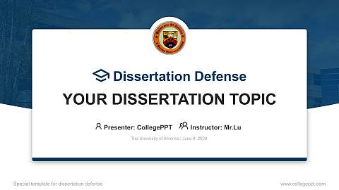 The University of America Graduation Thesis Defense PPT Template