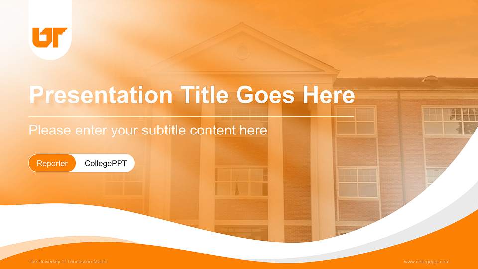 The University of Tennessee-Martin Lecture Sharing and Networking Event PPT Template16:9 ratio PPT effect preview image