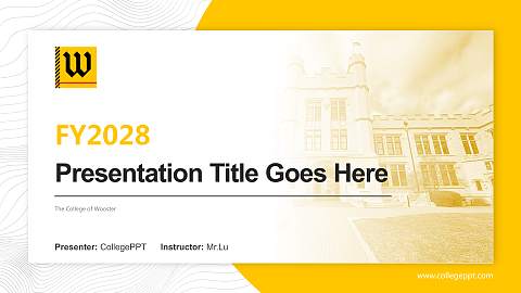 The College of Wooster Academic Presentation/Research Findings Report PPT Template