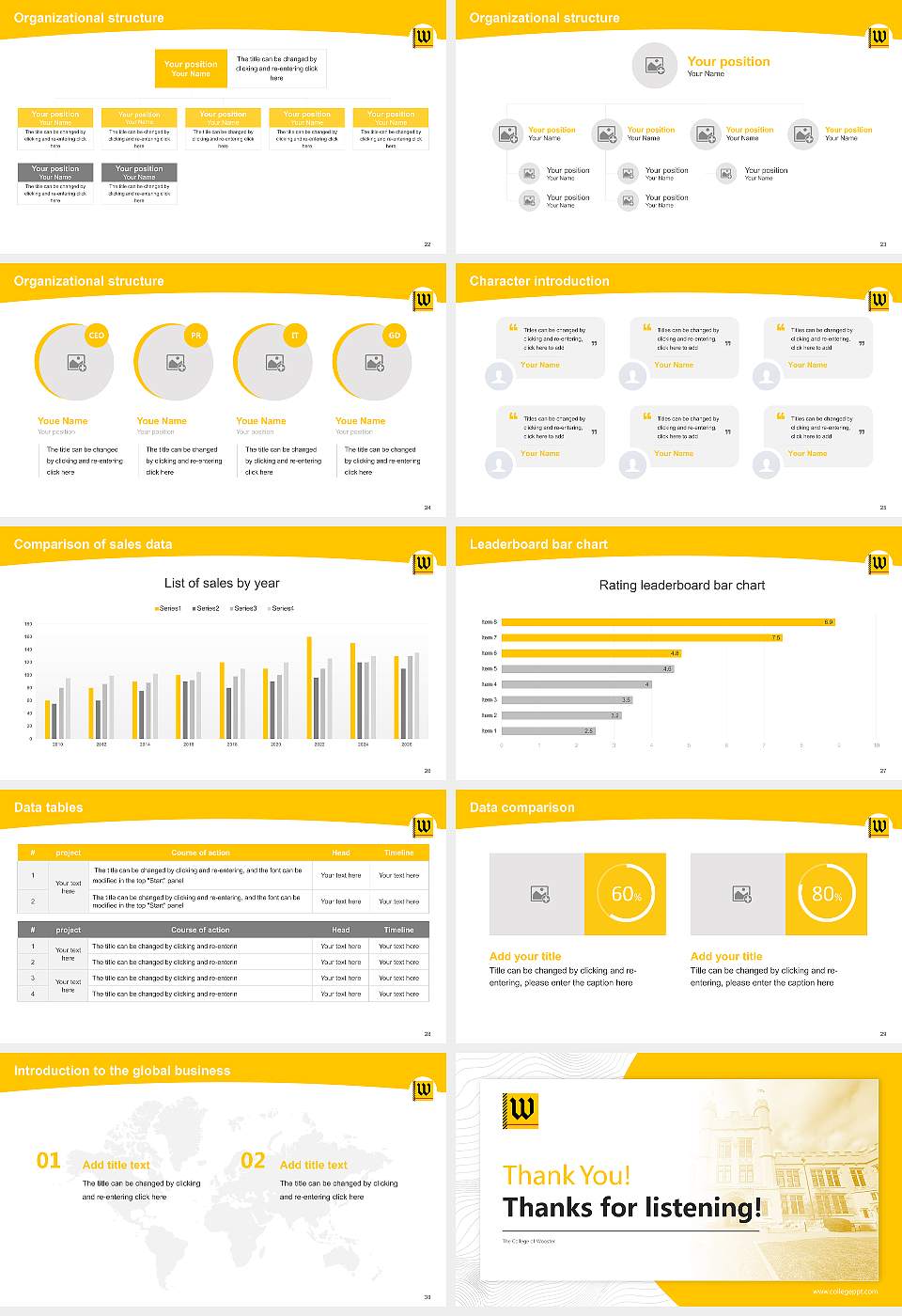 The College of Wooster Academic Presentation/Research Findings Report PPT Template16:9 ratio PPT effect preview image4