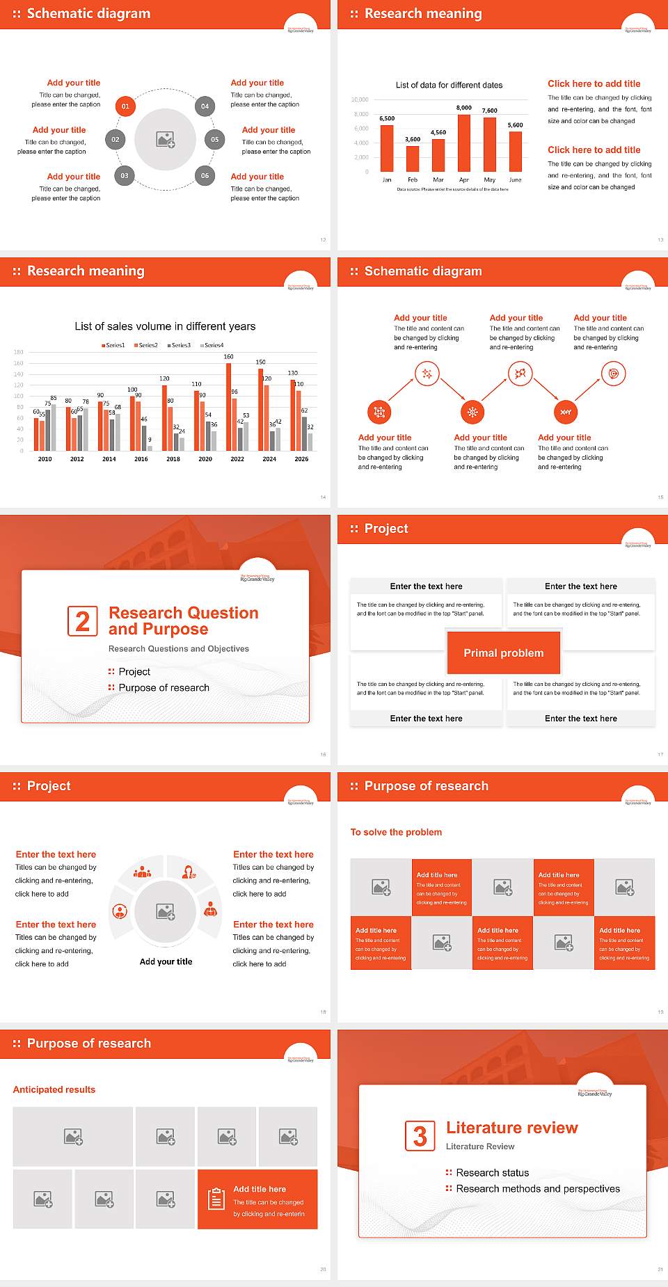 The University of Texas Rio Grande Valley Graduation Thesis Defense PPT Template4:3 ratio PPT effect preview image3