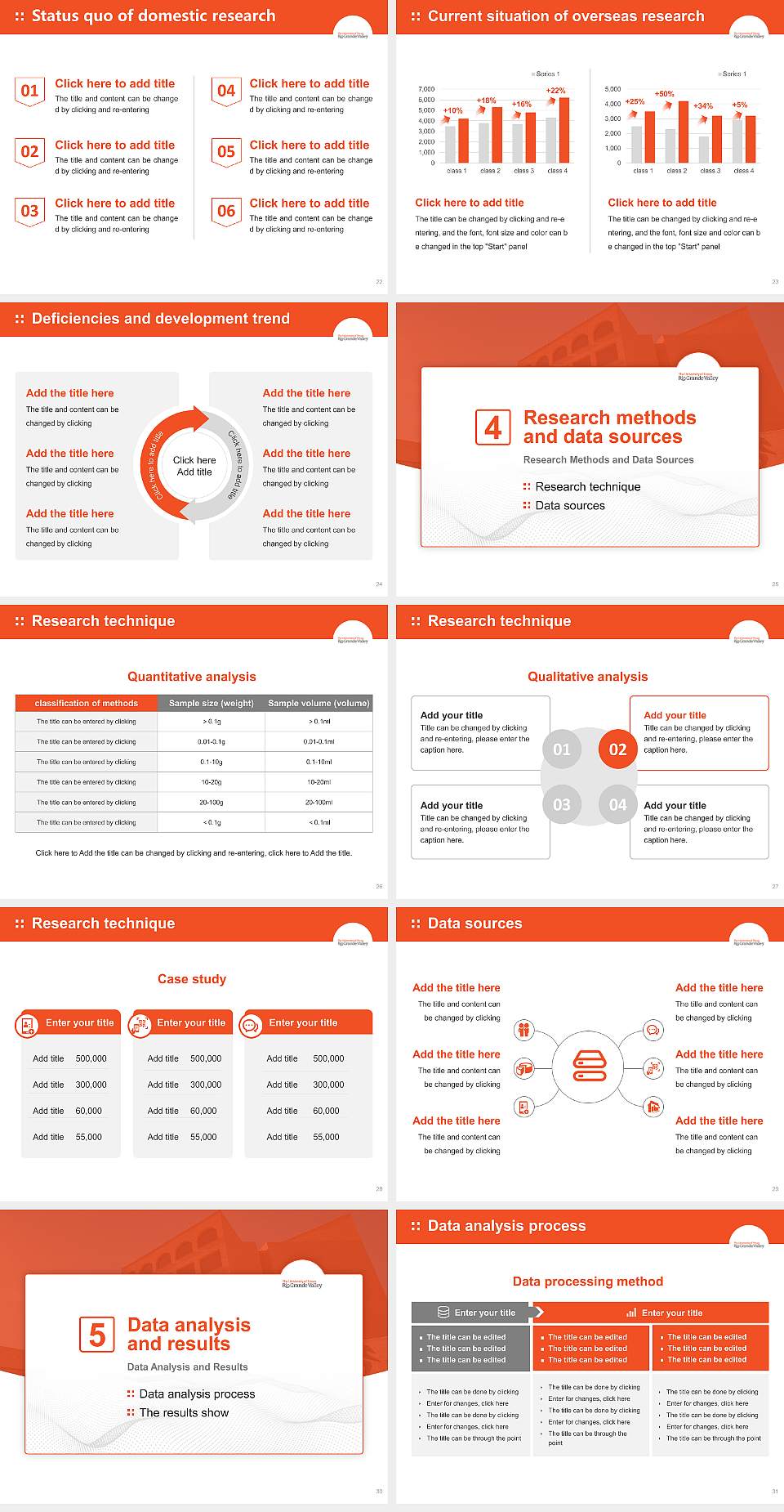 The University of Texas Rio Grande Valley Graduation Thesis Defense PPT Template4:3 ratio PPT effect preview image4