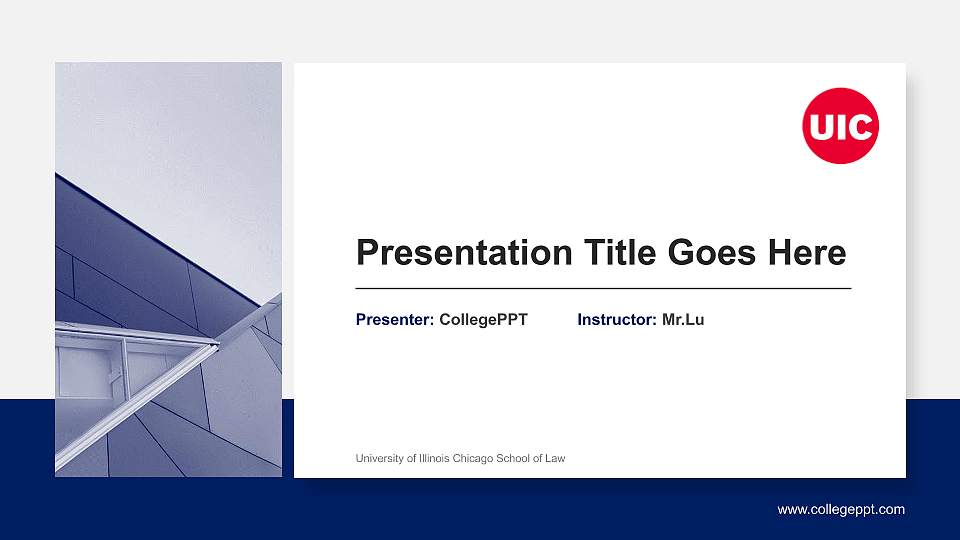 University of Illinois Chicago School of Law General Purpose PPT Template16:9 ratio PPT effect preview image