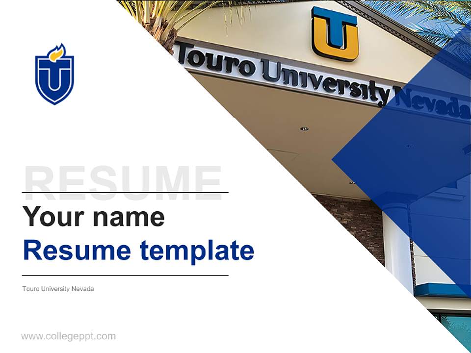 Touro University Nevada Resume PPT Template4:3 ratio PPT effect preview image5