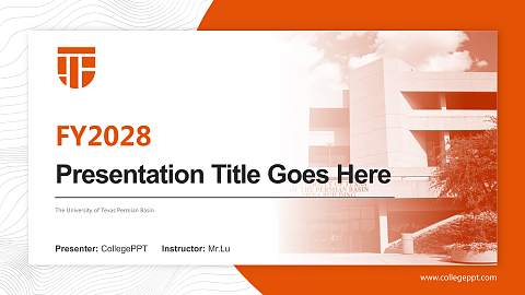 The University of Texas Permian Basin Academic Presentation/Research Findings Report PPT Template