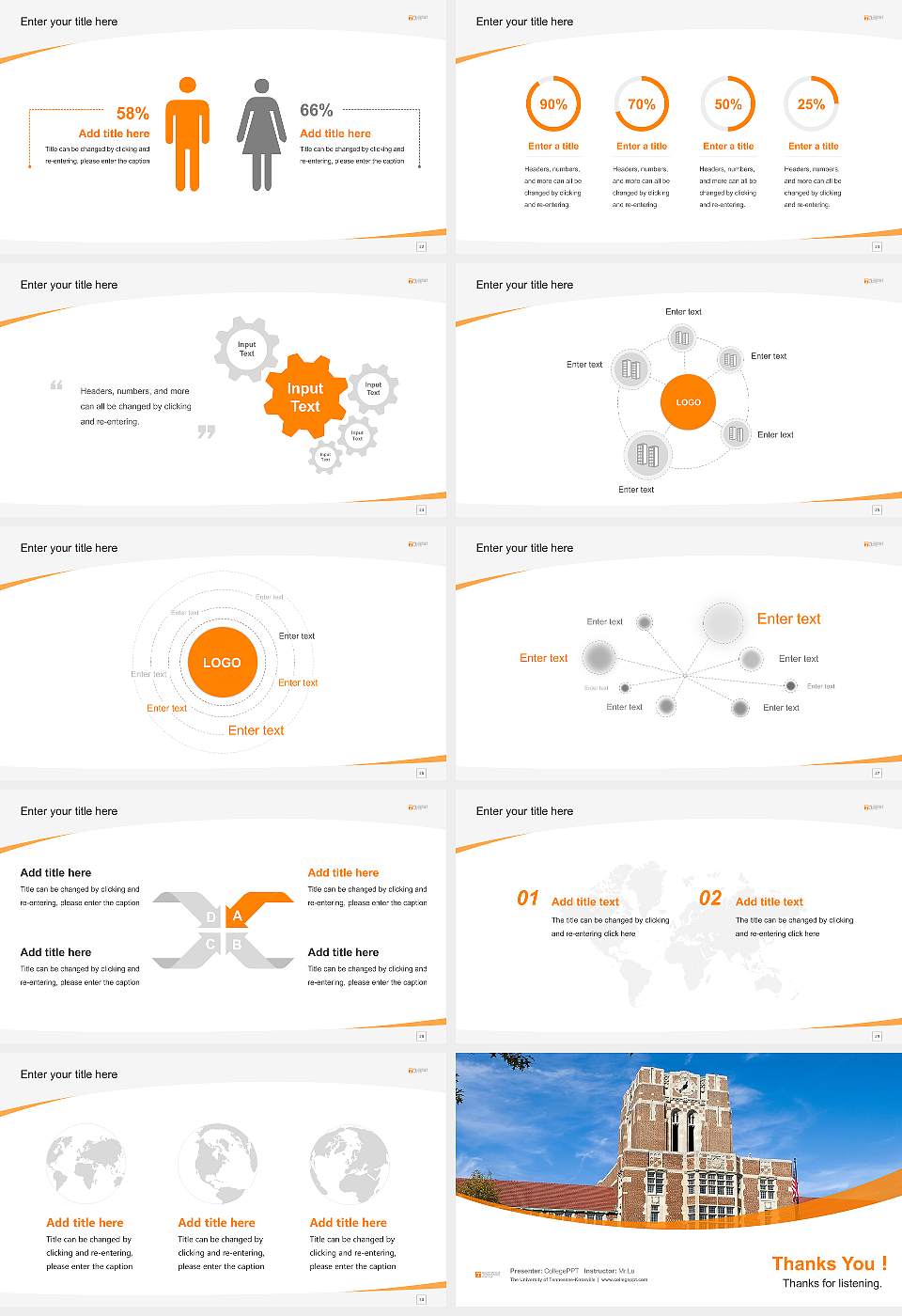 The University of Tennessee-Knoxville Course/Courseware Creation PPT Template16:9 ratio PPT effect preview image4