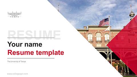 The University of Tampa Resume PPT Template