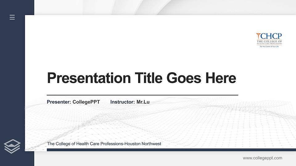 The College of Health Care Professions-Houston Northwest Thesis Proposal/Graduation Defense PPT Template16:9 ratio PPT effect preview image