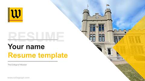 The College of Wooster Resume PPT Template