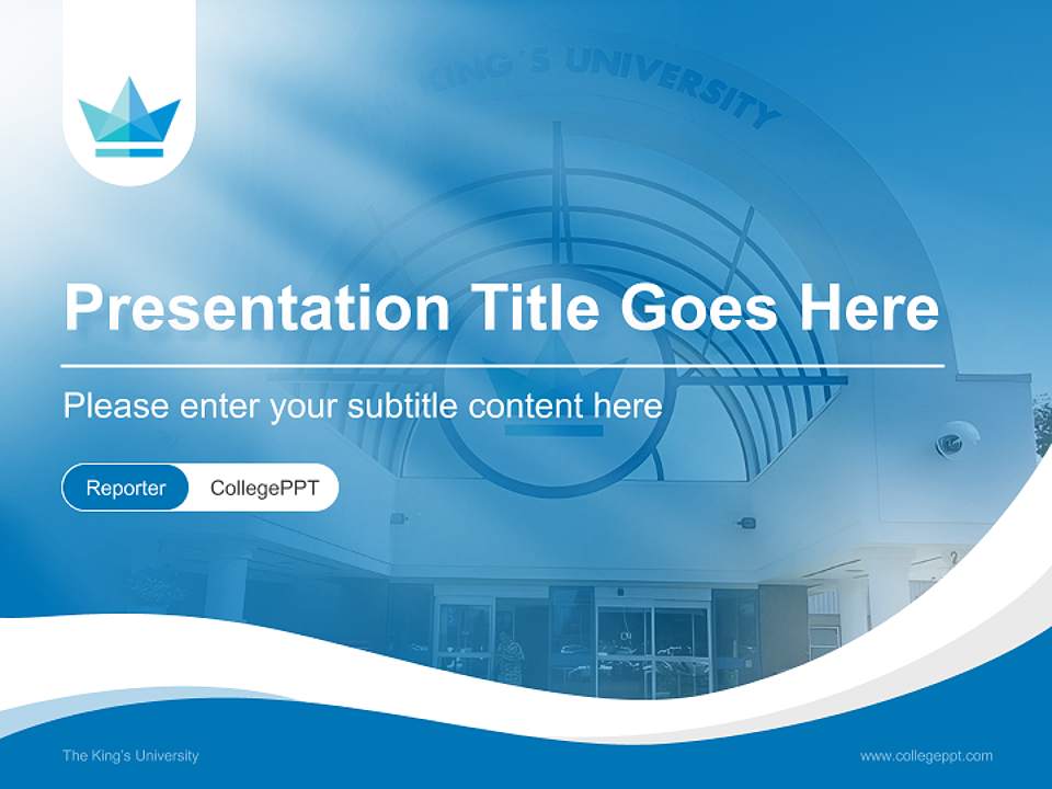 The King’S University Lecture Sharing and Networking Event PPT Template4:3 ratio PPT effect preview image4