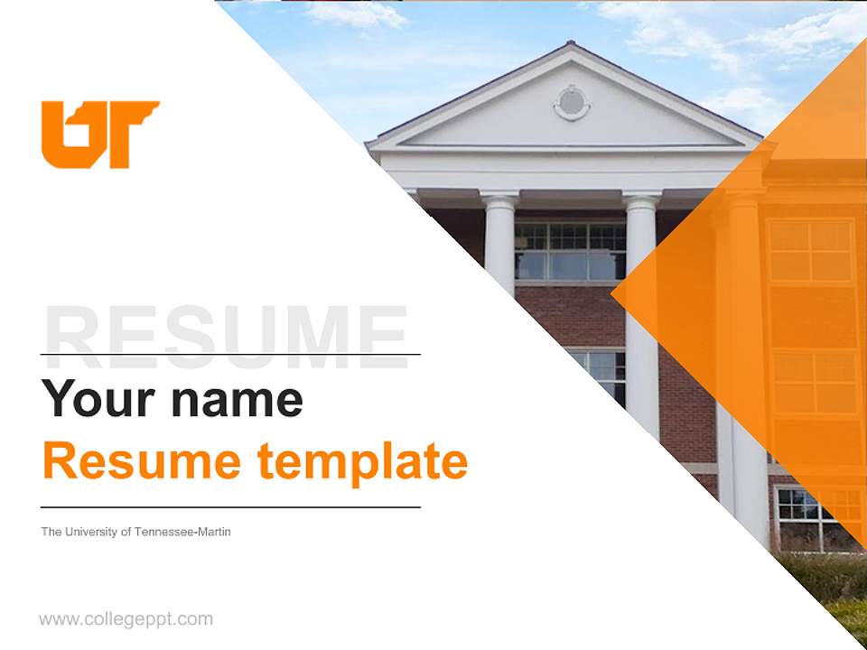 The University of Tennessee-Martin Resume PPT Template4:3 ratio PPT effect preview image5
