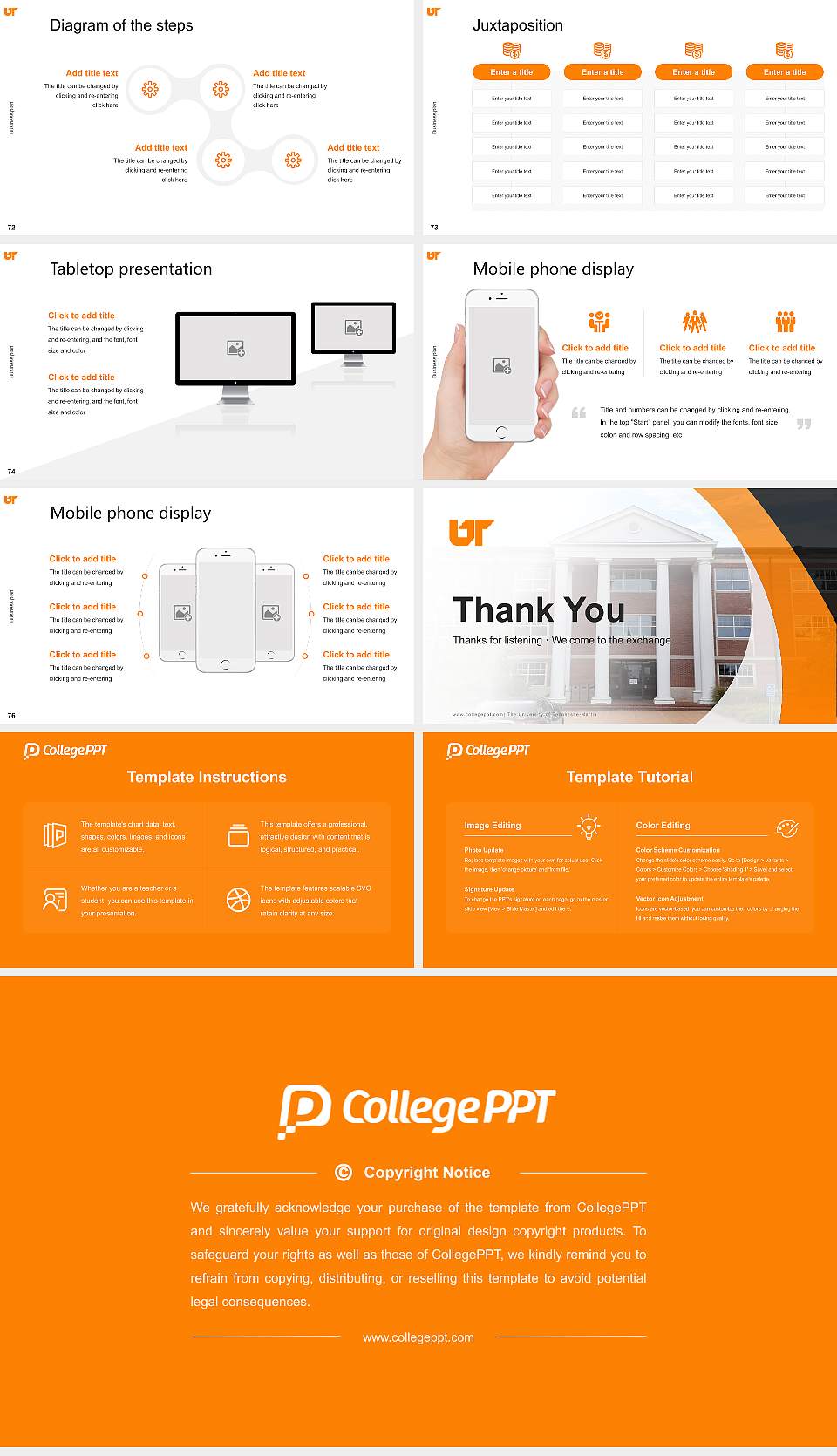 The University of Tennessee-Martin Competition/Entrepreneurship Contest PPT Template16:9 ratio PPT effect preview image9