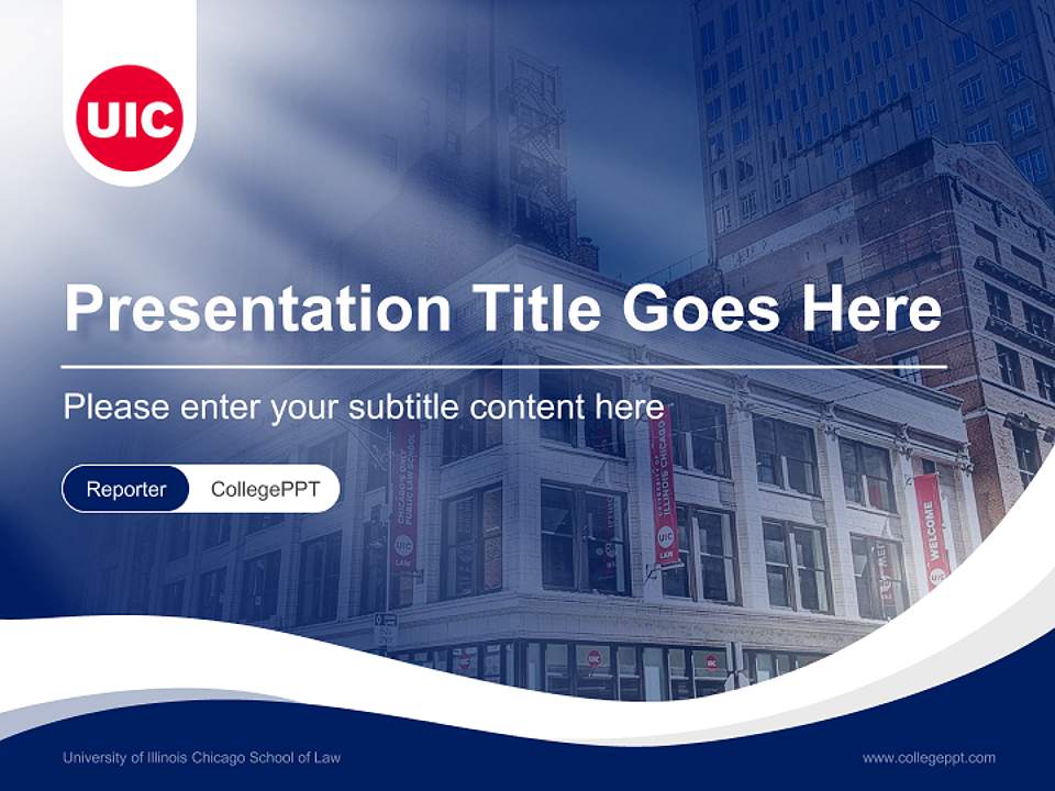 University of Illinois Chicago School of Law Lecture Sharing and Networking Event PPT Template4:3 ratio PPT effect preview image4