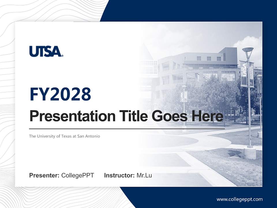 The University of Texas at San Antonio Academic Presentation/Research Findings Report PPT Template4:3 ratio PPT effect preview image5