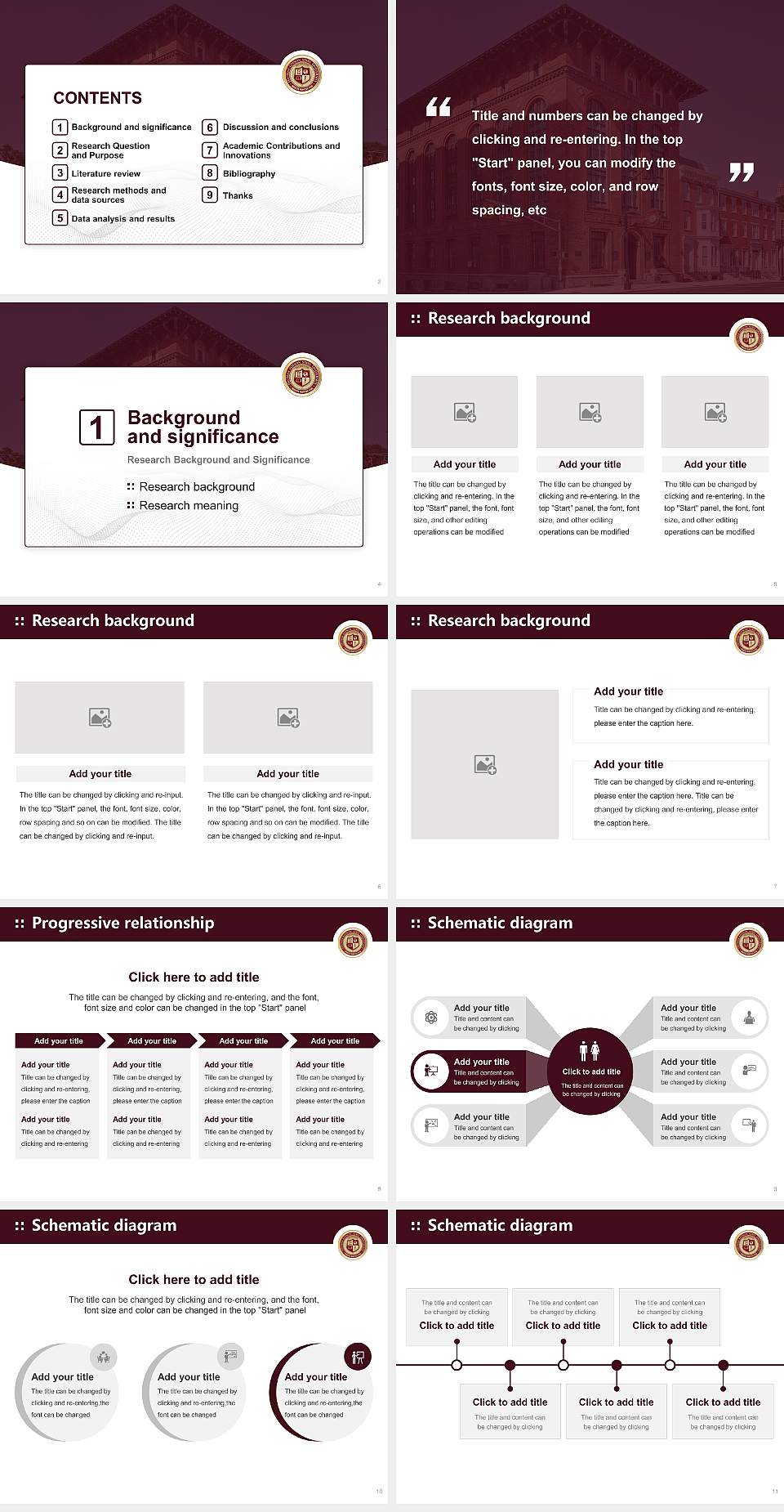 Thomas Edison State University Graduation Thesis Defense PPT Template4:3 ratio PPT effect preview image2