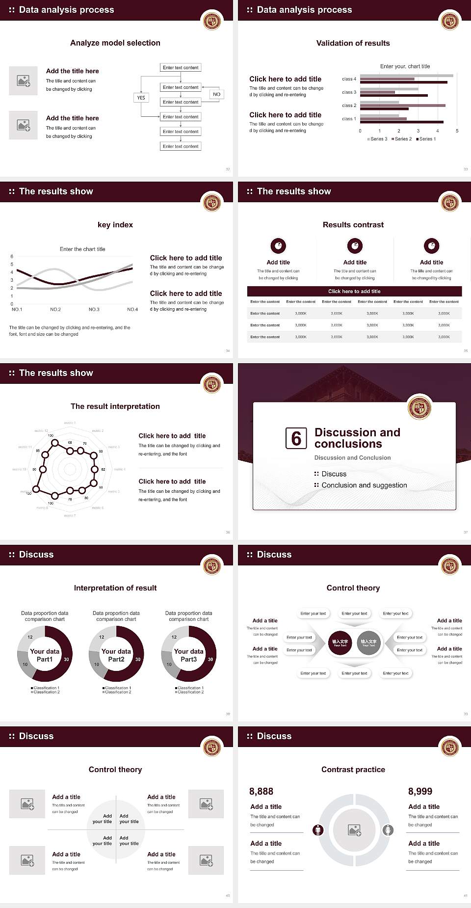 Thomas Edison State University Graduation Thesis Defense PPT Template4:3 ratio PPT effect preview image5