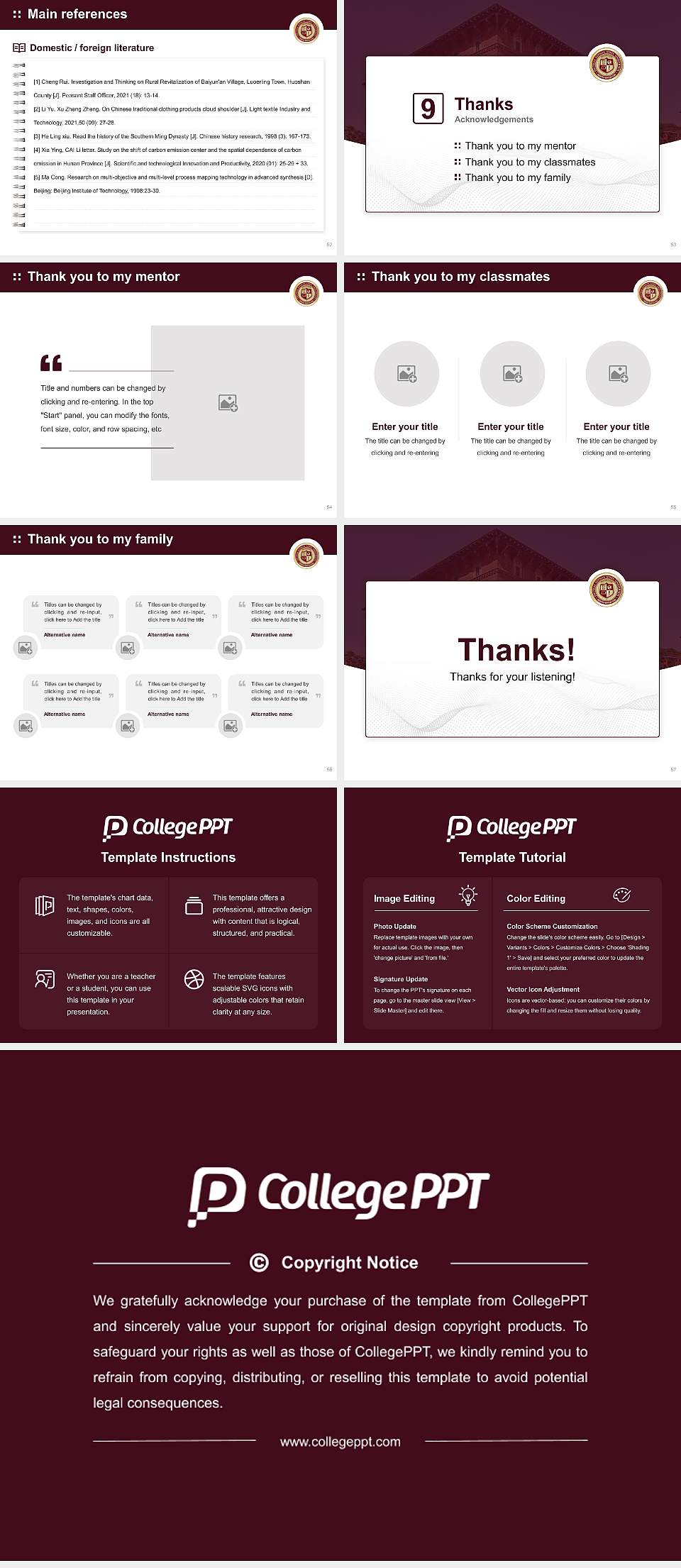 Thomas Edison State University Graduation Thesis Defense PPT Template4:3 ratio PPT effect preview image7