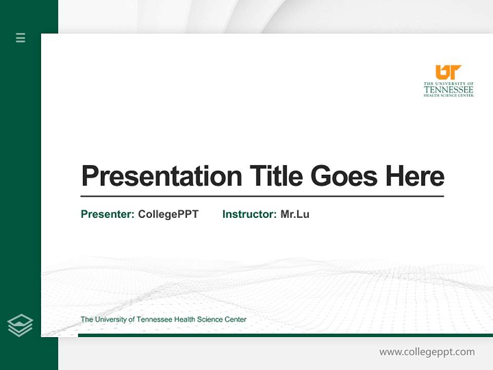 The University of Tennessee Health Science Center Thesis Proposal/Graduation Defense PPT Template4:3 ratio PPT effect preview image5