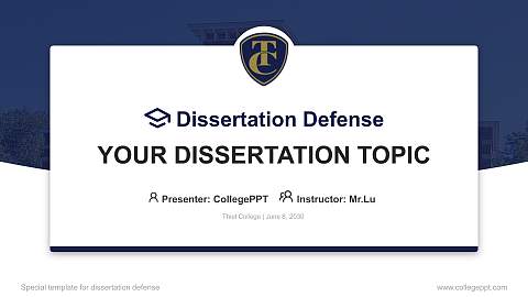 Thiel College Graduation Thesis Defense PPT Template
