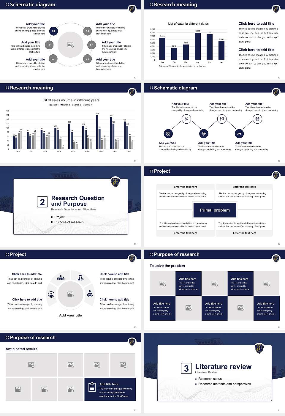 Thiel College Graduation Thesis Defense PPT Template16:9 ratio PPT effect preview image3