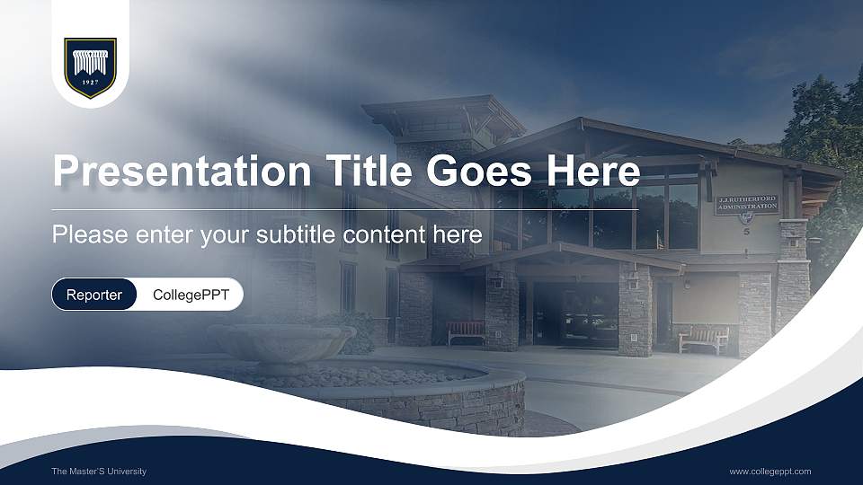 The Master’S University Lecture Sharing and Networking Event PPT Template16:9 ratio PPT effect preview image1