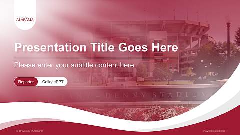 The University of Alabama Lecture Sharing and Networking Event PPT Template