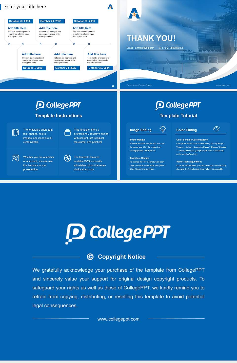The University of Texas at Arlington Lecture Sharing and Networking Event PPT Template4:3 ratio PPT effect preview image4