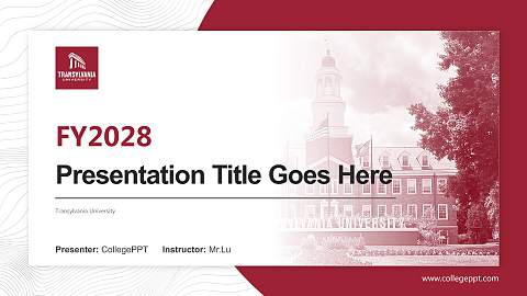 Transylvania University Academic Presentation/Research Findings Report PPT Template