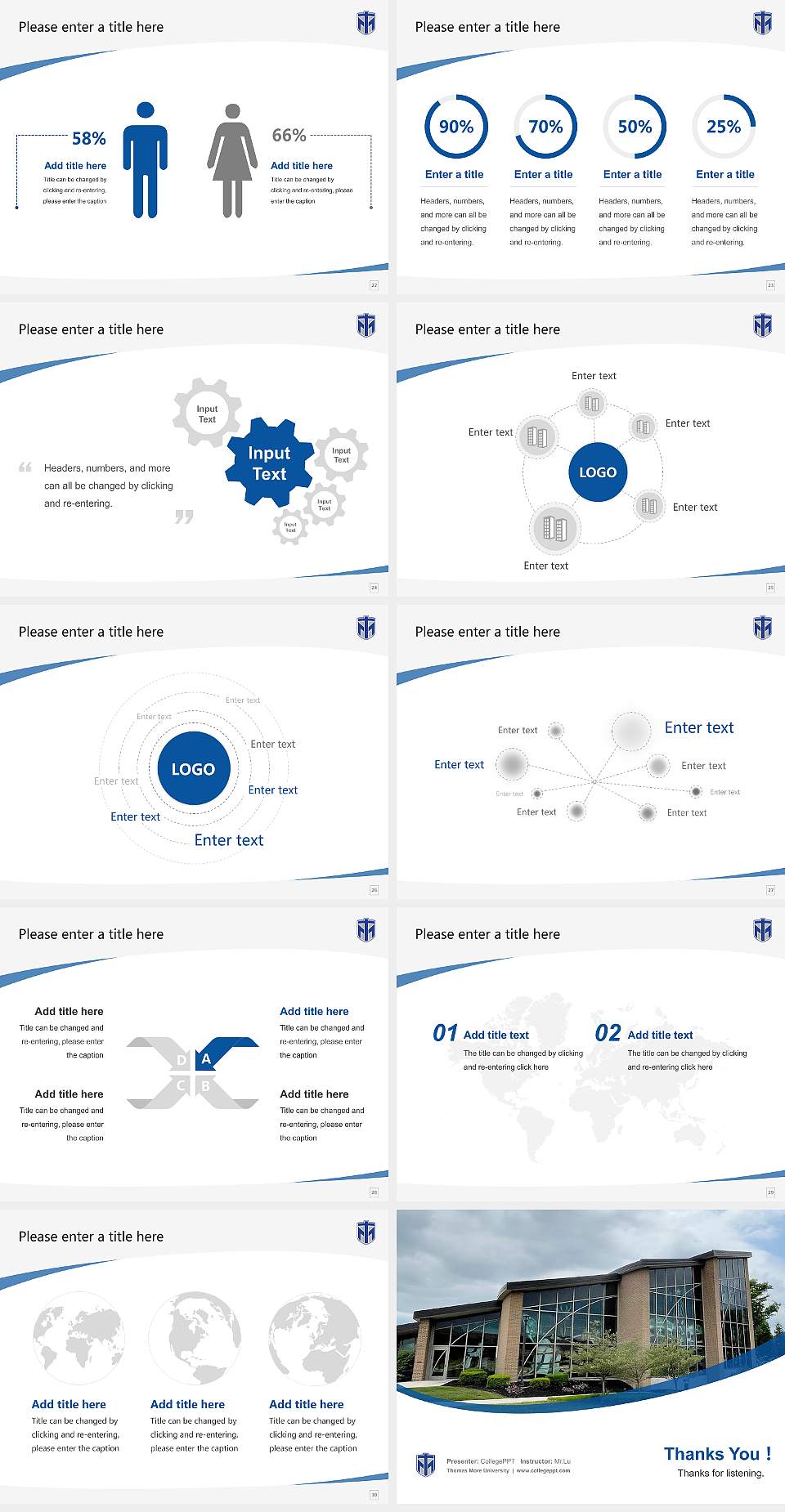 Thomas More University Course/Courseware Creation PPT Template4:3 ratio PPT effect preview image4