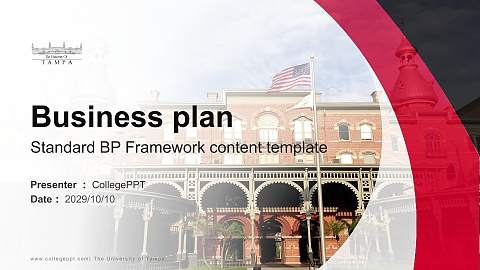 The University of Tampa Competition/Entrepreneurship Contest PPT Template
