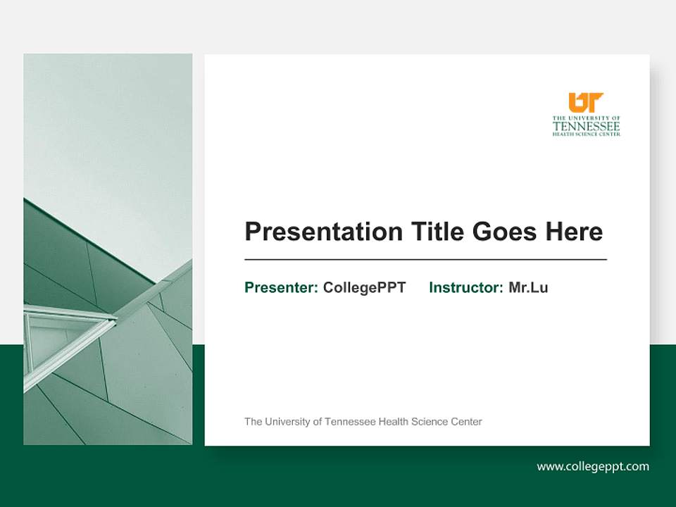 The University of Tennessee Health Science Center General Purpose PPT Template4:3 ratio PPT effect preview image6
