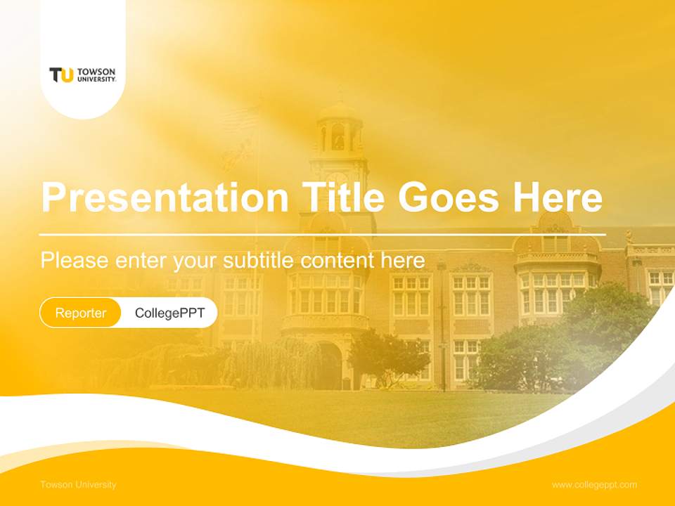 Towson University Lecture Sharing and Networking Event PPT Template4:3 ratio PPT effect preview image4