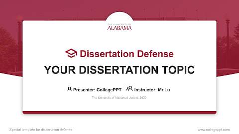 The University of Alabama Graduation Thesis Defense PPT Template