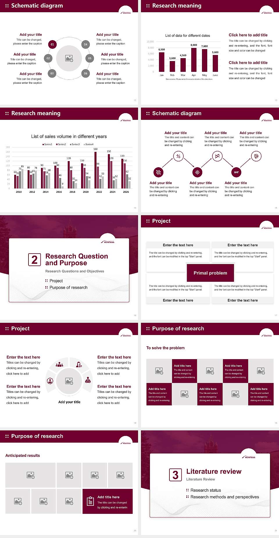 University of Montana Graduation Thesis Defense PPT Template4:3 ratio PPT effect preview image3