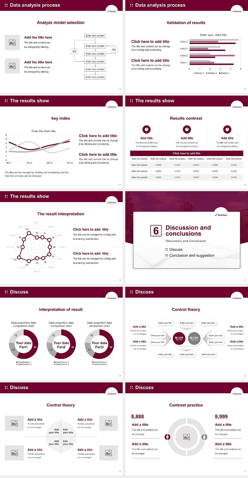 University of Montana Graduation Thesis Defense PPT Template4:3 ratio PPT effect preview image5