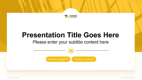 Towson University National Scholarship Defense PPT Template