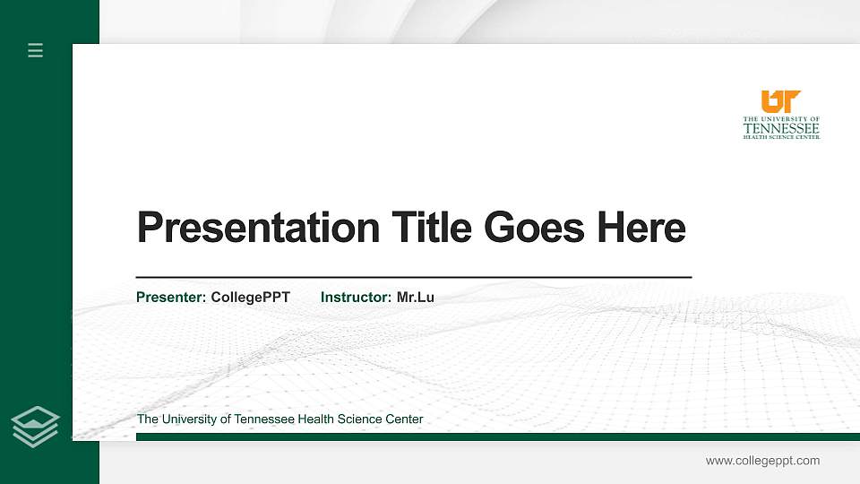 The University of Tennessee Health Science Center Thesis Proposal/Graduation Defense PPT Template16:9 ratio PPT effect preview image