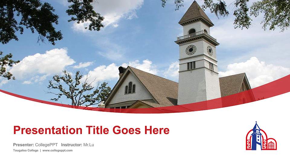 Tougaloo College Course/Courseware Creation PPT Template16:9 ratio PPT effect preview image