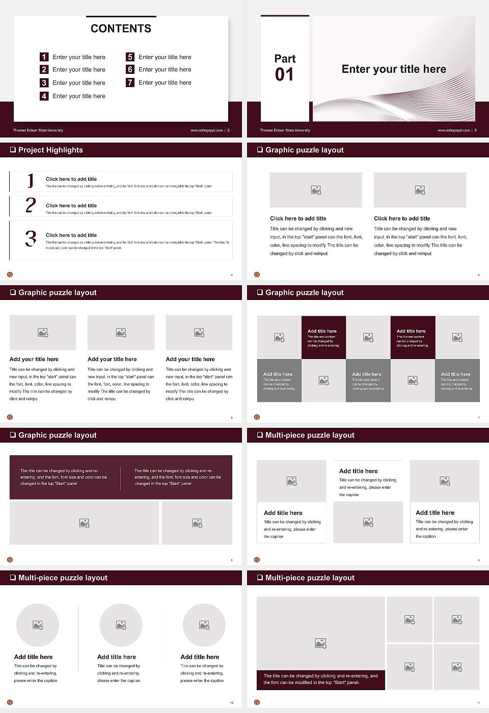 Thomas Edison State University General Purpose PPT Template16:9 ratio PPT effect preview image2